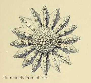 Розетки (ROSETTE_1577 -  | 3D model 3DSMAX / OBJ / STL) 3D модель для ЧПУ станка
